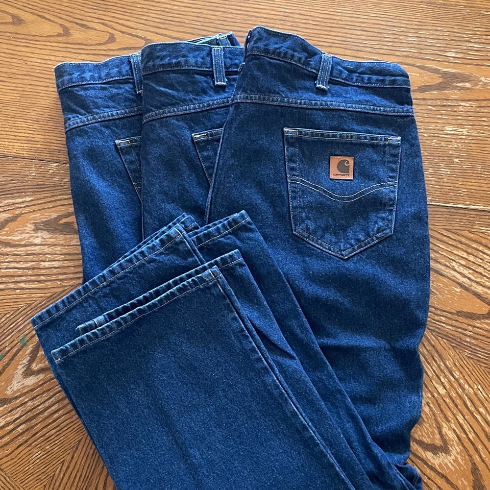 Carhartt Men's Dark Blue Relaxed Jeans